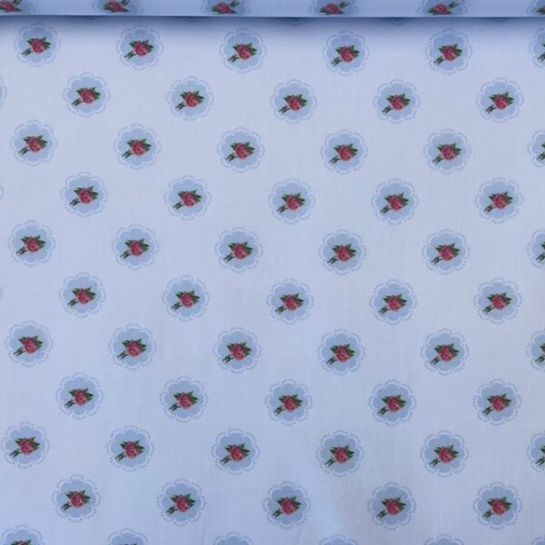 Popeline Small Roses - Branco