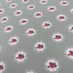 Popeline Small Roses - Verde Menta