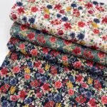 Popeline Summer Flowers - Preto