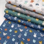 Popeline Sweet Animals - Azul