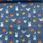 Popeline Sweet Animals - Azul