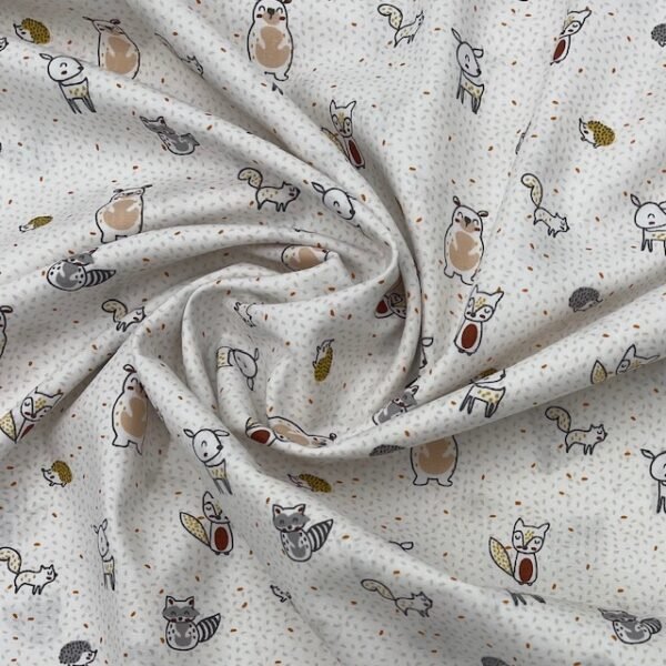 Popeline Sweet Animals - Branco