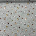 Popeline Sweet Animals - Verde Claro