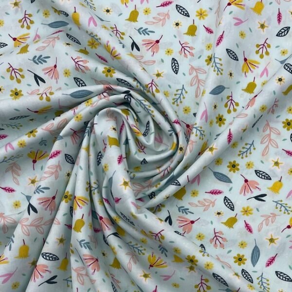 Popeline Sweet Flower - Turquesa