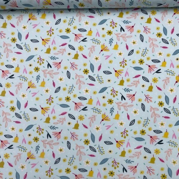 Popeline Sweet Flower - Turquesa