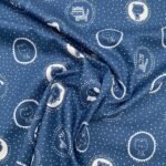 Popeline Teddy Bear - Azul