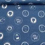 Popeline Teddy Bear - Azul