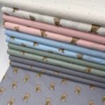 Popeline Teddy Star - Azul