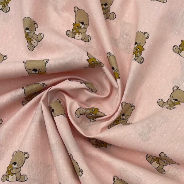 Popeline Teddy Bear - Rosa