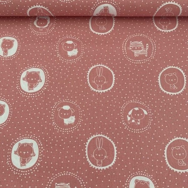 Popeline Teddy Bear - Rosa