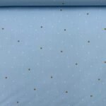 Popeline Teddy Star - Azul