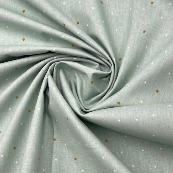 Popeline Teddy Star - Verde