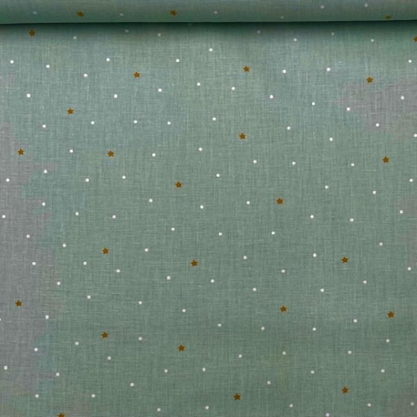 Popeline Teddy Star - Verde