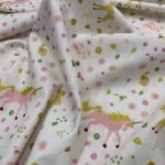 Popeline Unicórnio Glitter - Branco