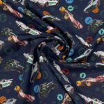 Popeline Digital Velocidade Furiosa - Azul