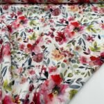 Popeline Water Flower Digital - Branco