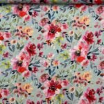 Popeline Water Flower Digital - Verde