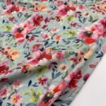 Popeline Water Flower Digital - Verde