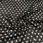 Seda Crepe - Bolas - Preto