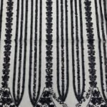 Renda Sequin Tree - Preto