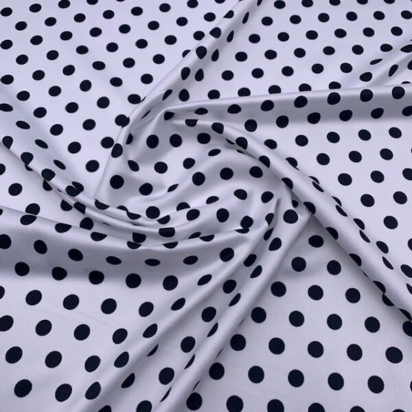 Seda Crepe - Bolas - Preto