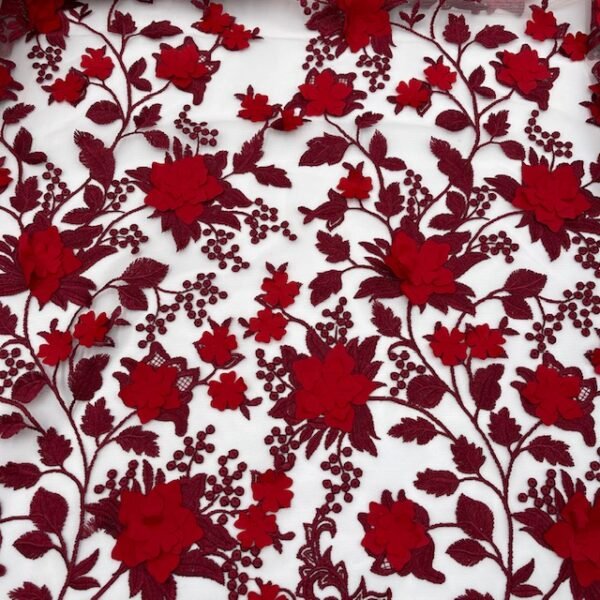 Renda Flower 3D - Vermelho