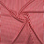 Seda Crepe - Riscas - Vermelho