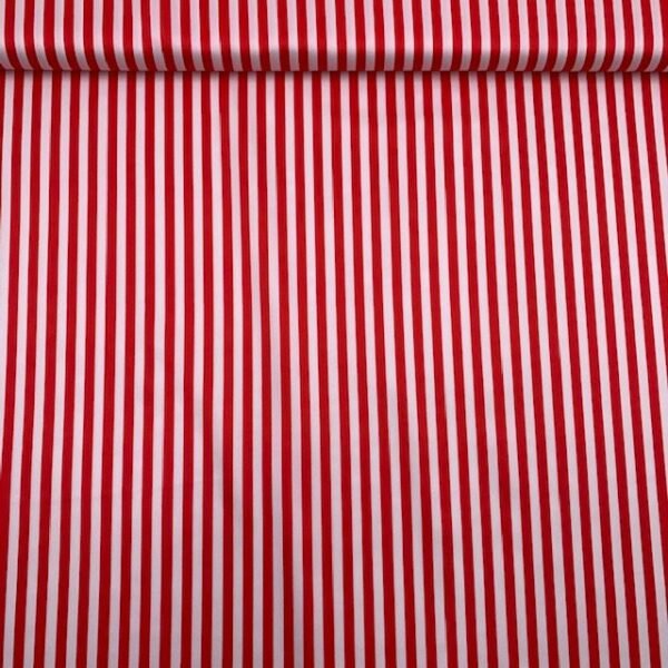 Seda Crepe - Riscas - Vermelho