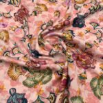 Seda Estampada - Rosa