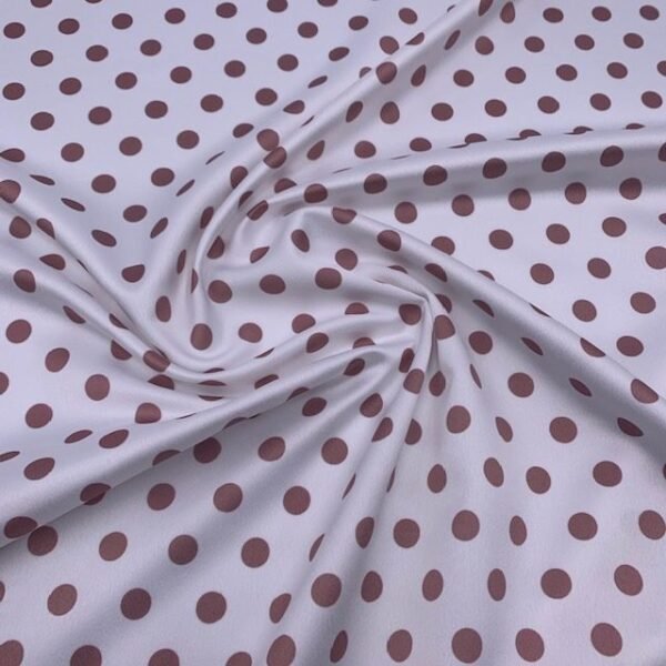 Seda Crepe - Bolas - Rosa Velho