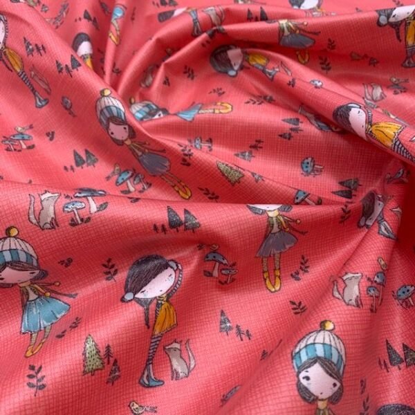 Popeline Plastificada - Salmão