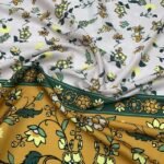 Seda Barra Floral - Amarelo