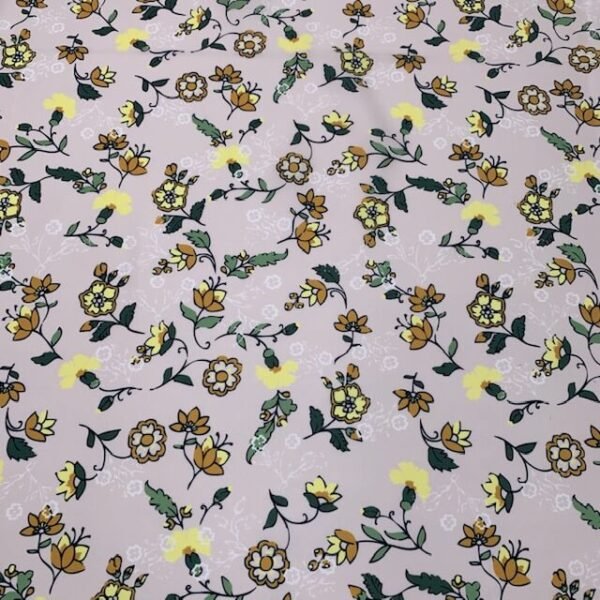 Seda Barra Floral - Amarelo