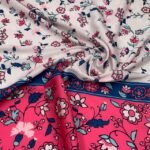 Seda Barra Floral - Rosa