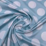 Seda Crepe Bolas 5cm - Azul