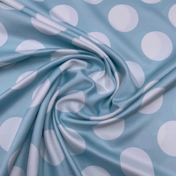 Seda Crepe Bolas 5cm - Azul