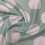 Seda Crepe Bolas 5cm - Verde Água