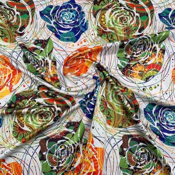 Seda Crepe Estampada