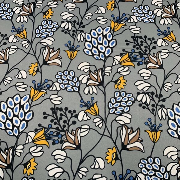 Seda Crepe - Cinzento