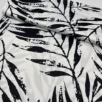 Seda Crepe Leaves - Branco/Preto