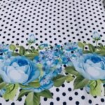 Seda Pintas/Floral - Azul