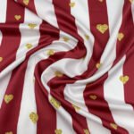 Seda Crepe - Ricas/Corações - Bordeaux