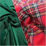 Tartan Vermelho + Veludo Verde