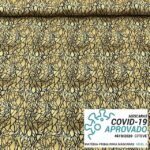 Tecido Covid - Gold Black