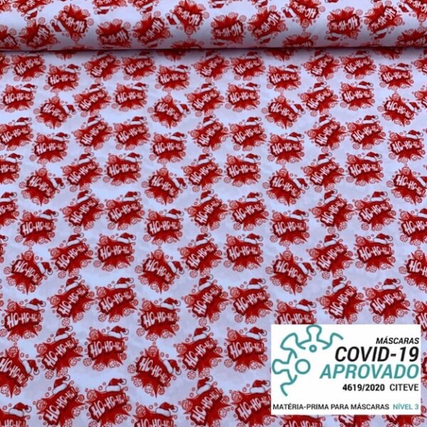 Tecido Covid Natal - Boom Ho