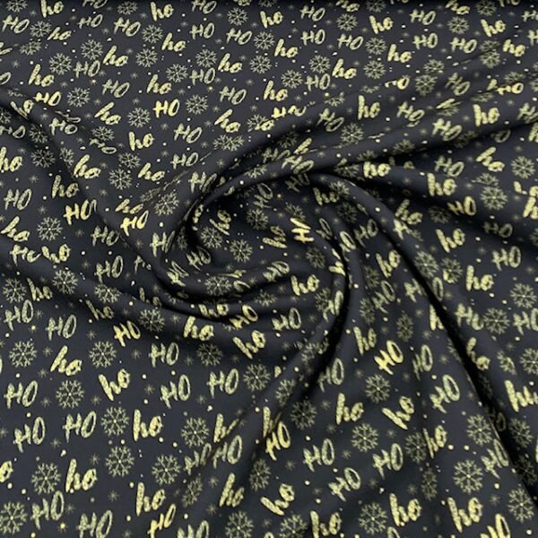 Tecido Covid Natal - Preto Ho HO