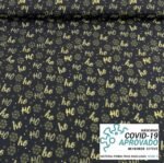 Tecido Covid Natal - Preto Ho HO