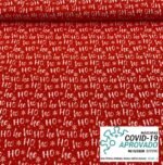 Tecido Covid Natal - Vermelho Ho HO