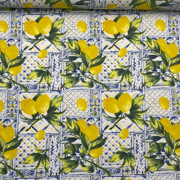 Tecido Panamá - Limões