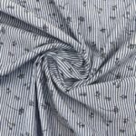 Tecido Seersucker Flower - Azul